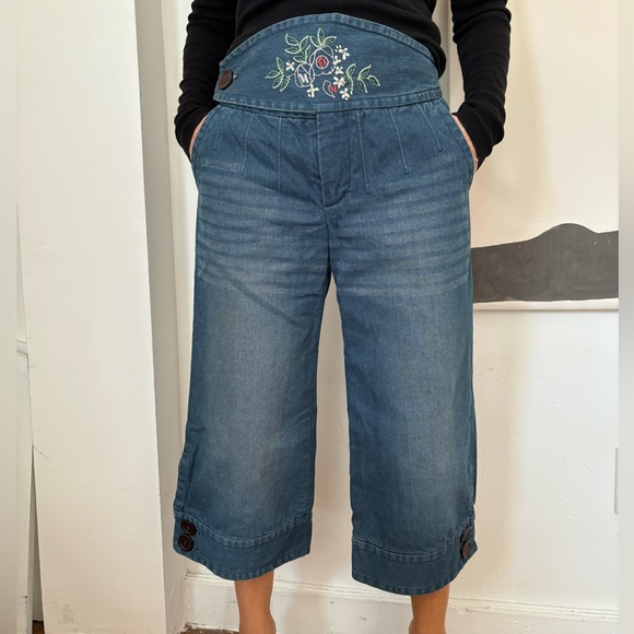 Vintage MARC JACOBS High Waisted Wide leg cropped jeans - Picture 2 of 7